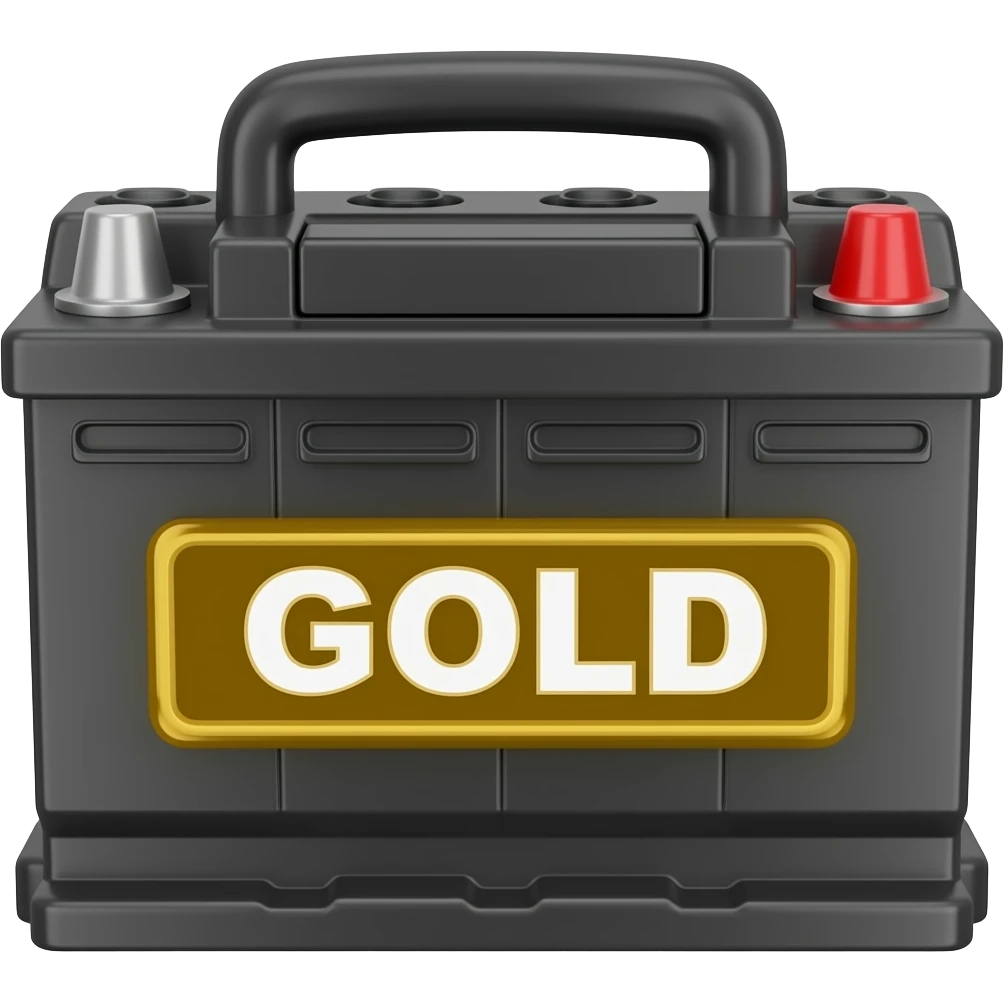 car baterry dark yellow premium feeling premium not cartoon on it will says Gold emoji