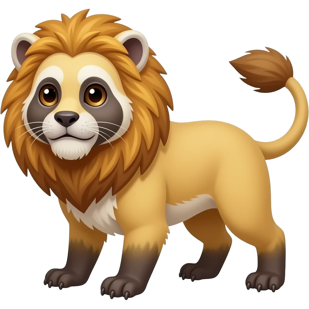 Cotton-top-Tamarin-Tanuki-Lion-hybrid emoji