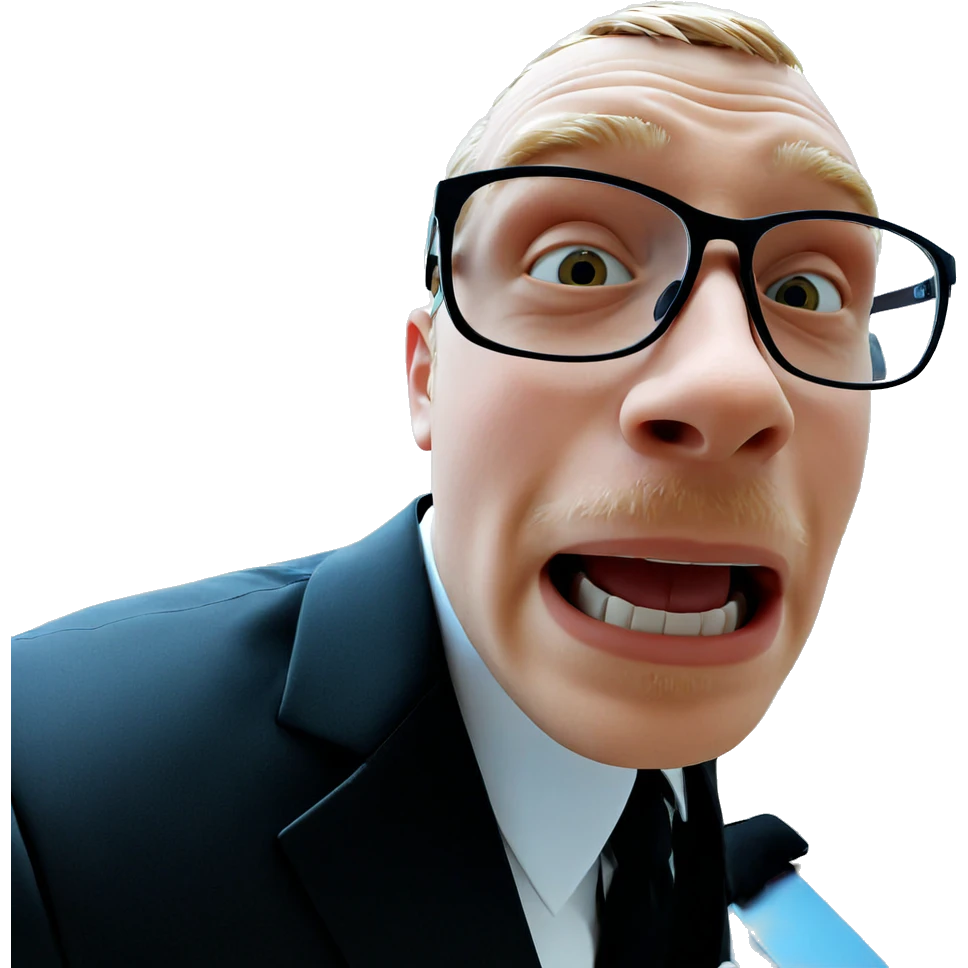 boy in formal suit glasses emoji