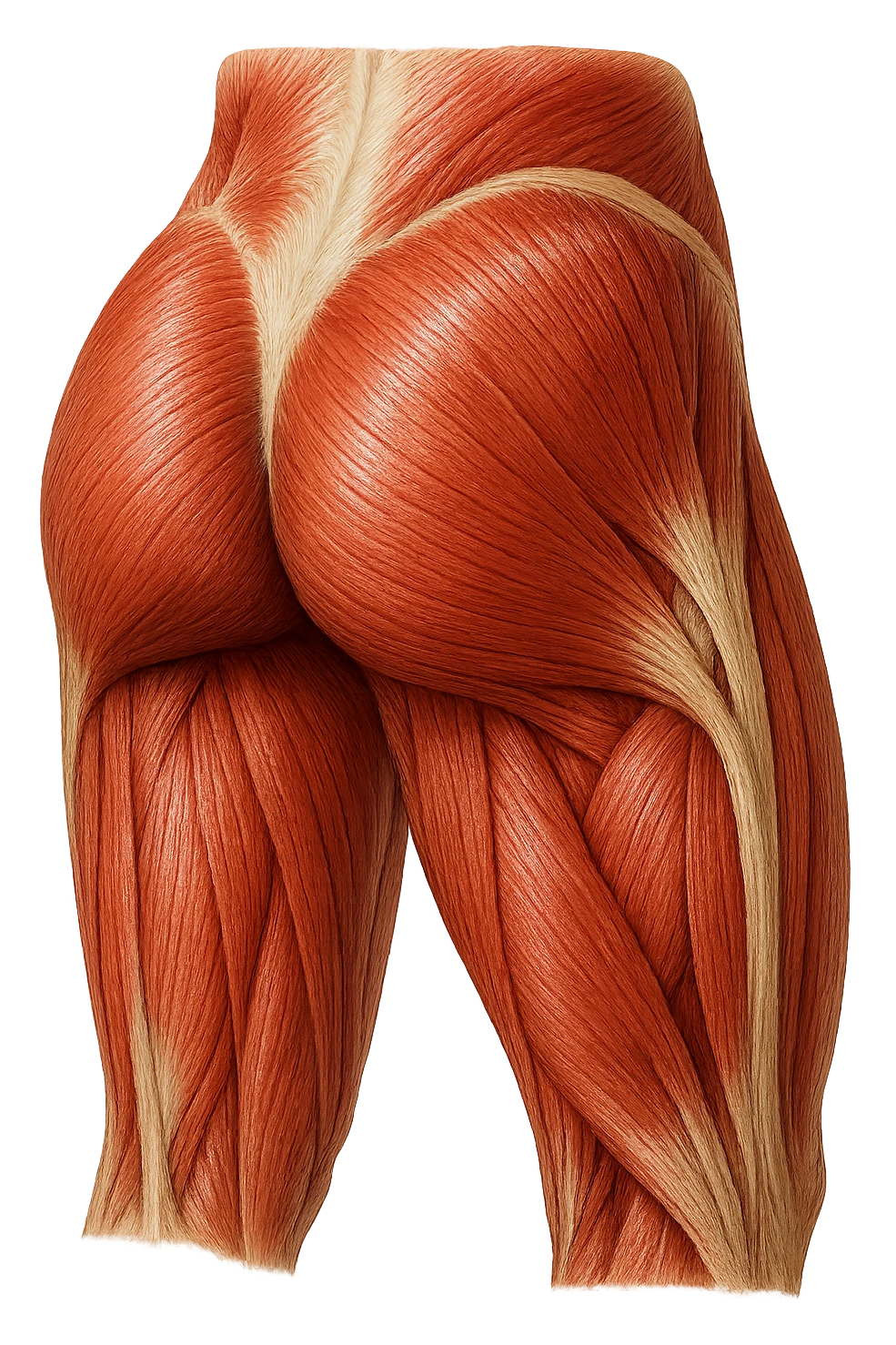 MUSCOLI ANATOMICI DI GLUTEI UMANI, IPERREALISTICI 4K emoji