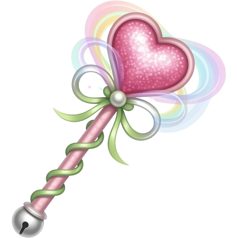 pink coquette cutesy magical wand emoji