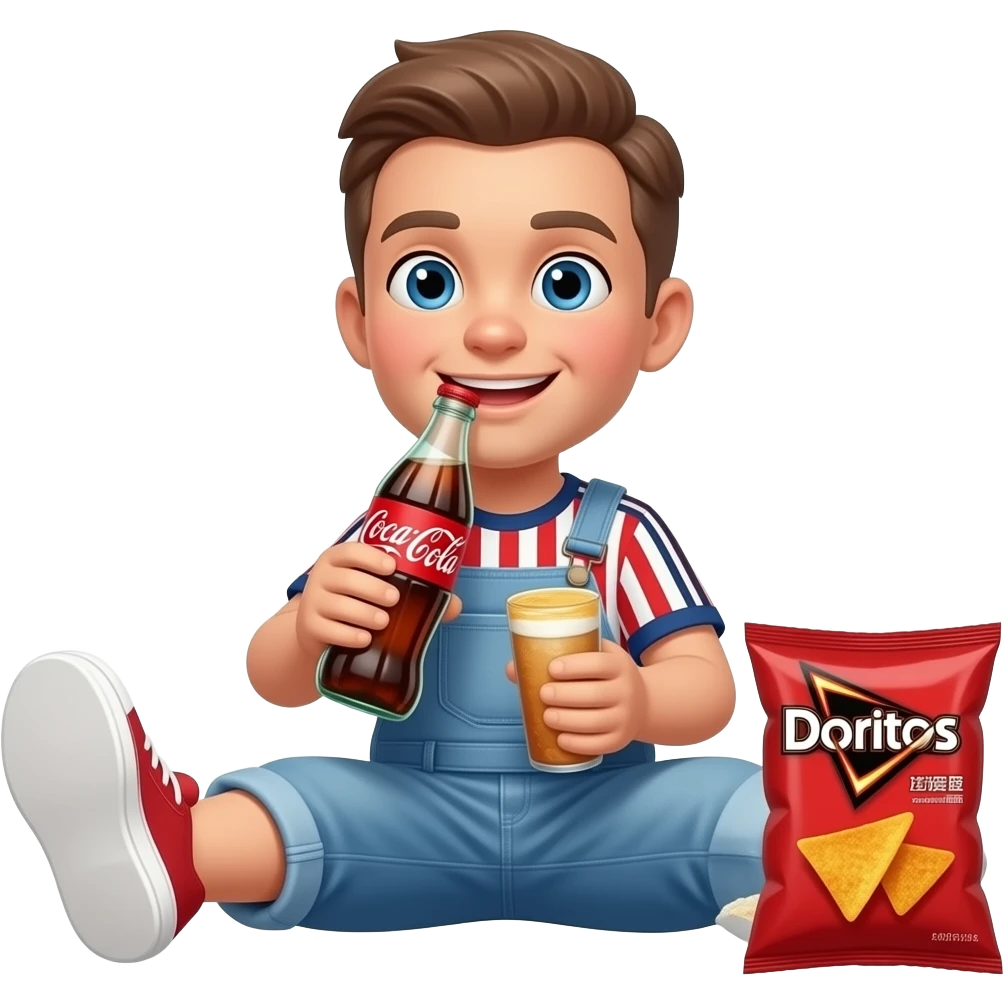 Coca-Cola e Doritos na boca emoji