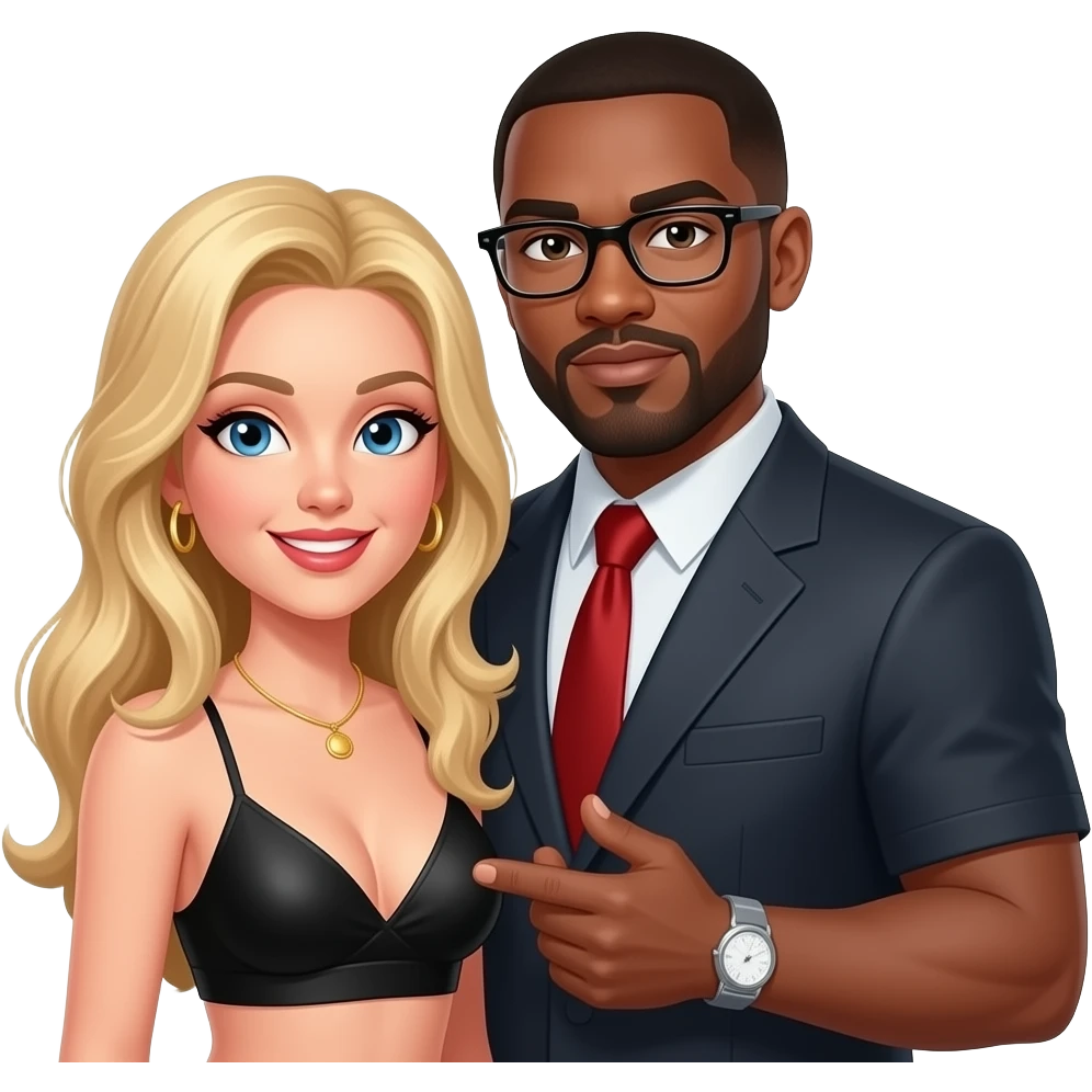 TRANNY HAVING SWX WITH BLACK GUY emoji