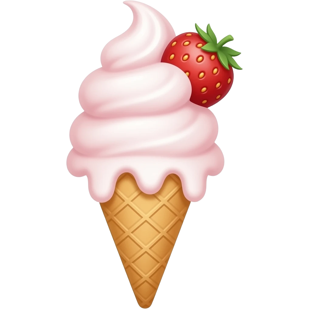 strawberry aethtetic ice cream emoji