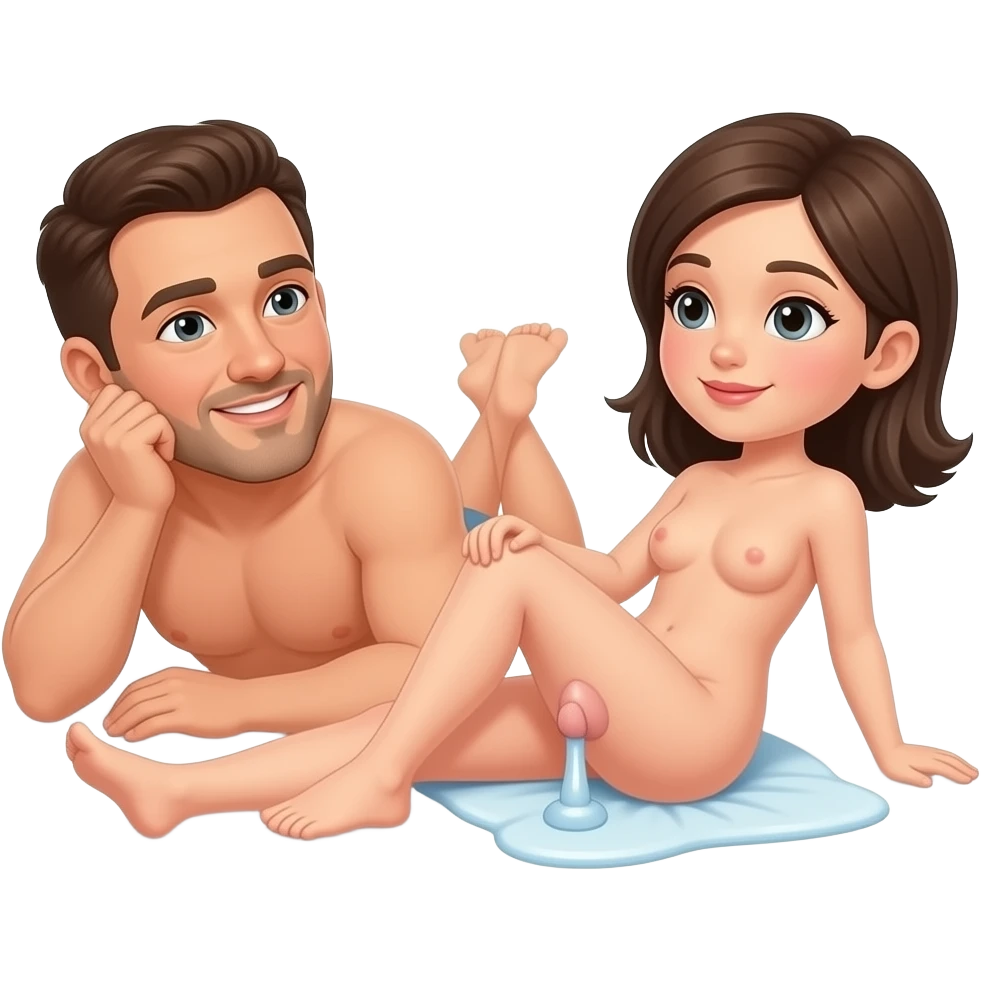 Men and Girl naked making sex bathroom Lying down pênis On the other . emoji
