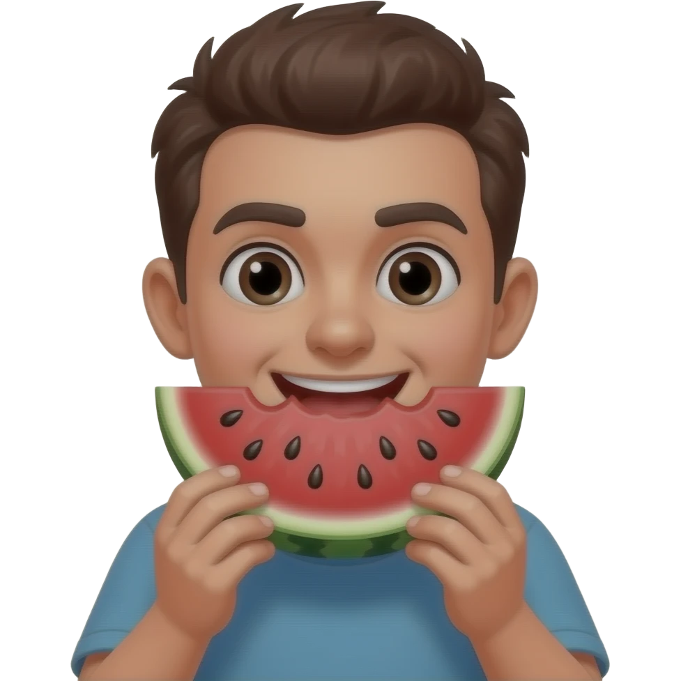 A human eating watermelon emoji