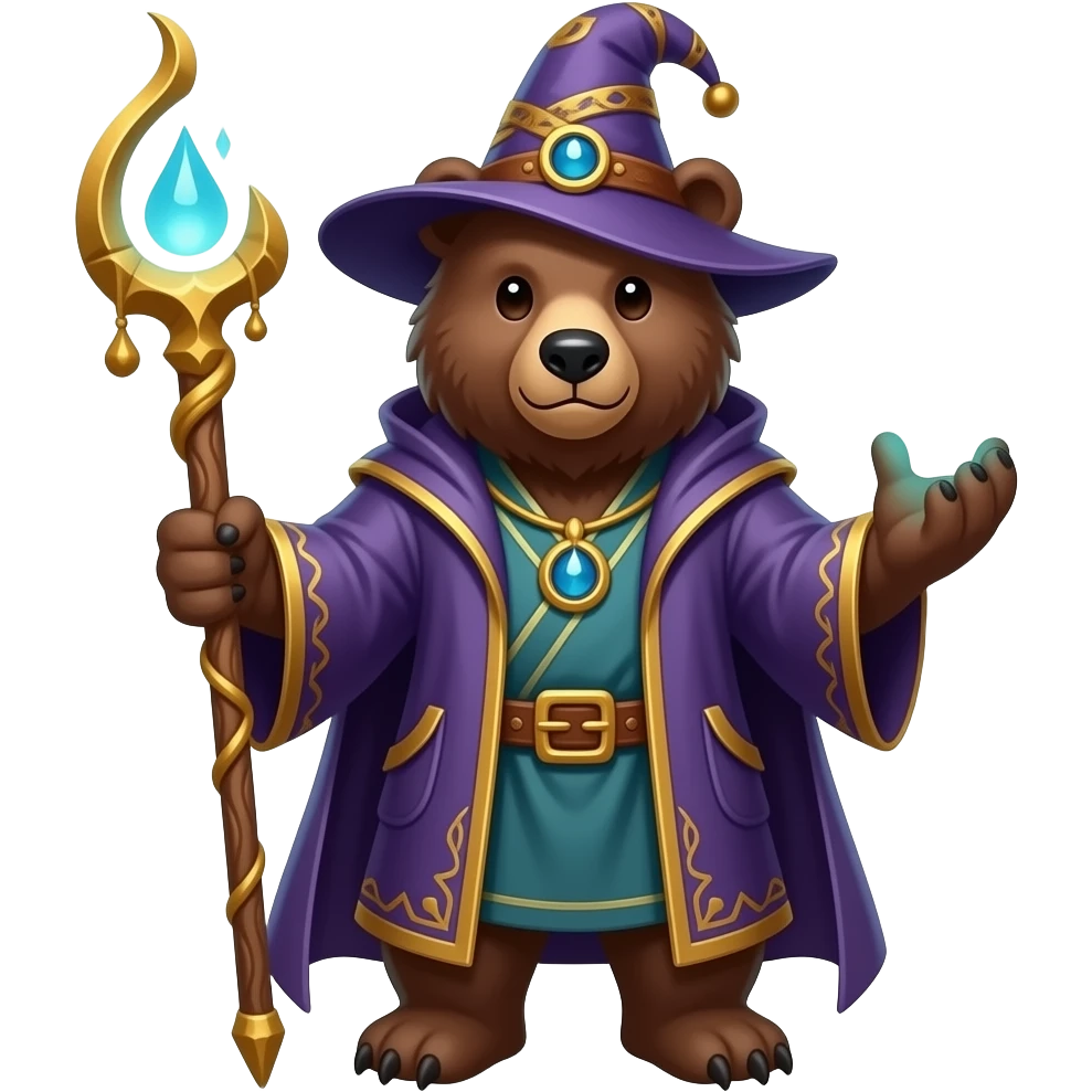 Mythical bear wizard emoji