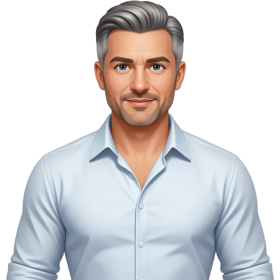 Sexy gray haired daddy nice body horny eyes tight shirt emoji
