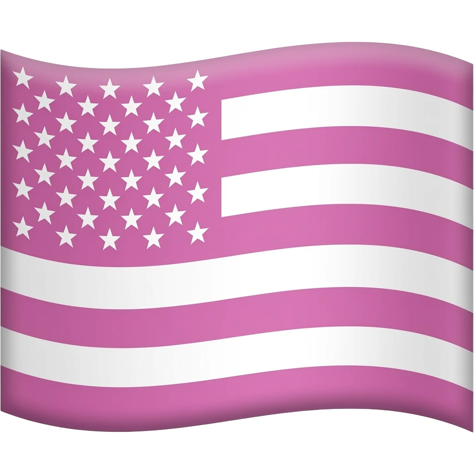 PINK USA FLAG with WHITE STARS AND THE BLUE BEHIND THE STARS IS PINK emoji