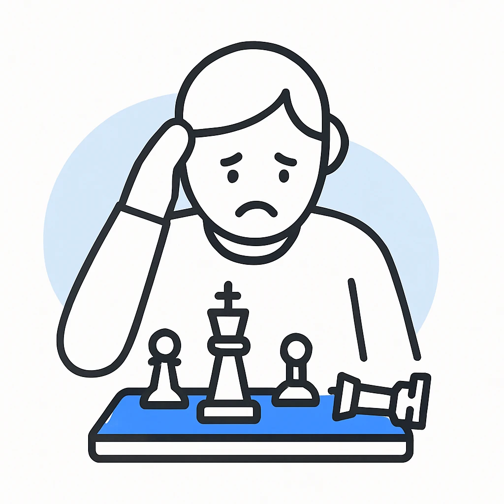 a chess player, about to get beaten emoji