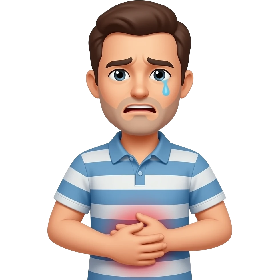man with stomach ache emoji
