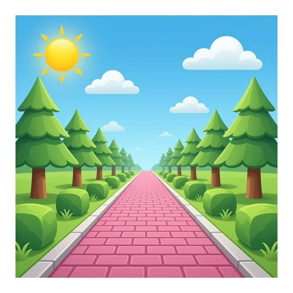 Pink brick road emoji