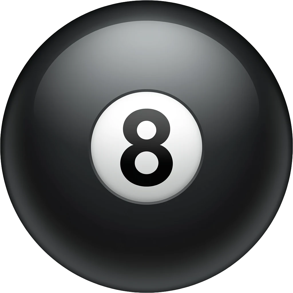 pool black 8 ball emoji