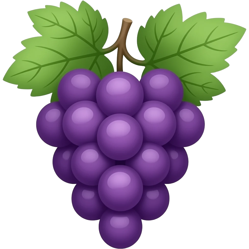 Kawaii  grapes emoji