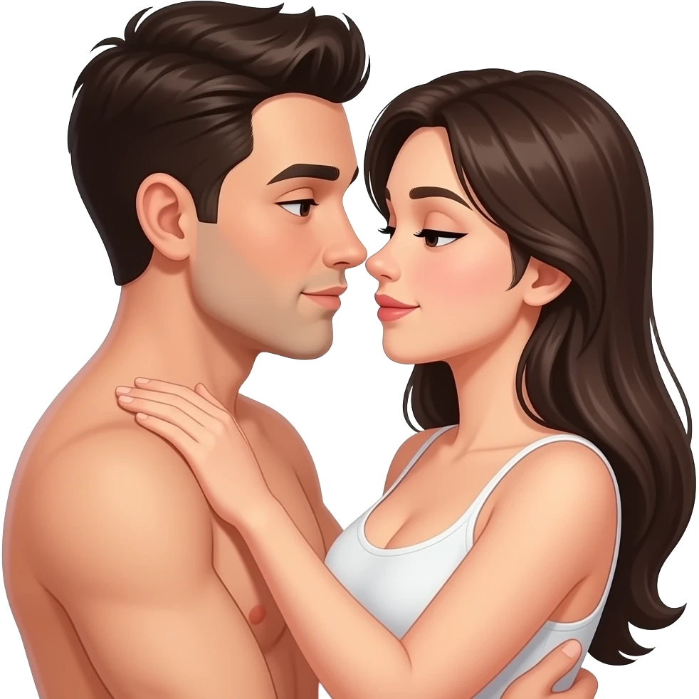 Two people having sax naked emoji