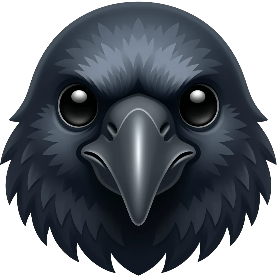 crow head emoji