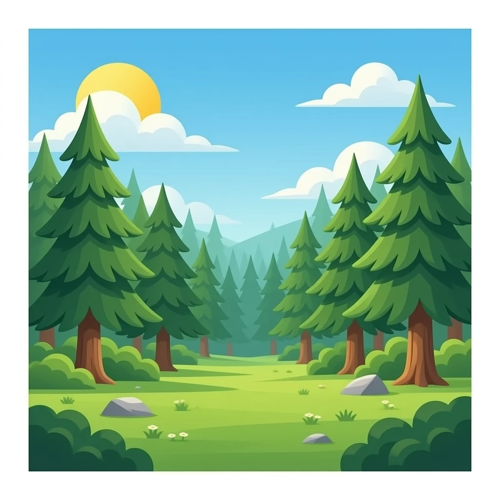 bosque de dia realista emoji