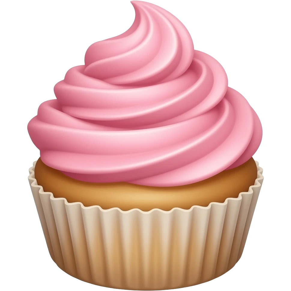 Cupcake with pink icing emoji