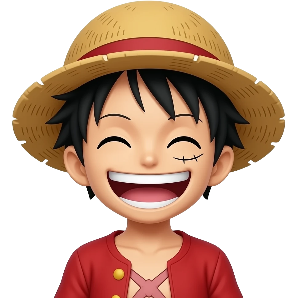 Monkey d luffy laught emoji