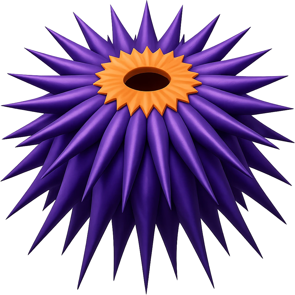 Make the spikes more realistic and dangerous while keeping the style consistent with the original image and maintaining a transparent background. emoji
