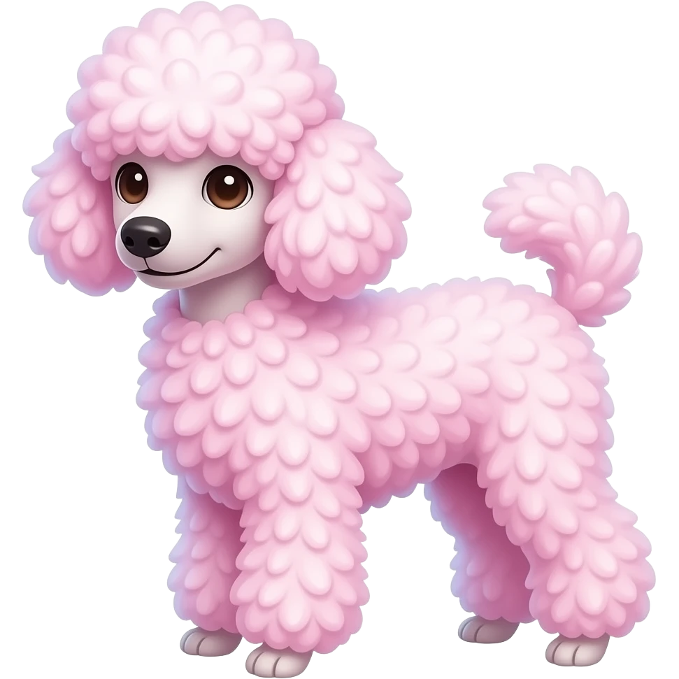 Cotton candy poodle pink th emoji