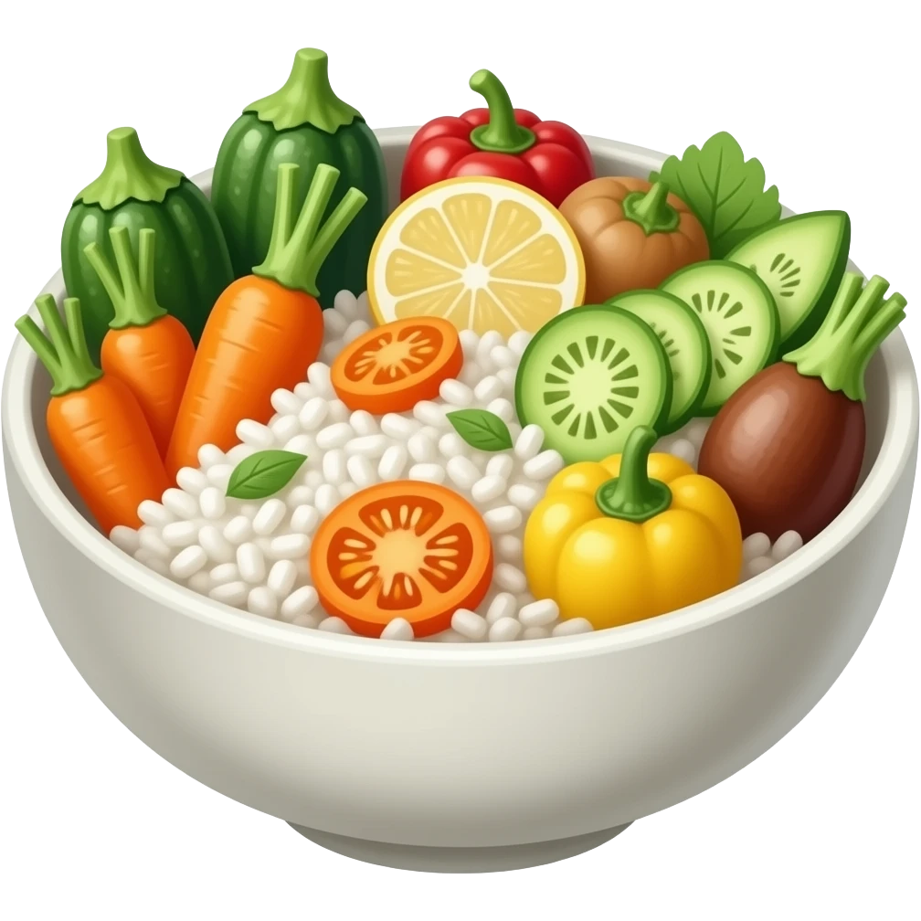 rice Bowl with veggies emoji