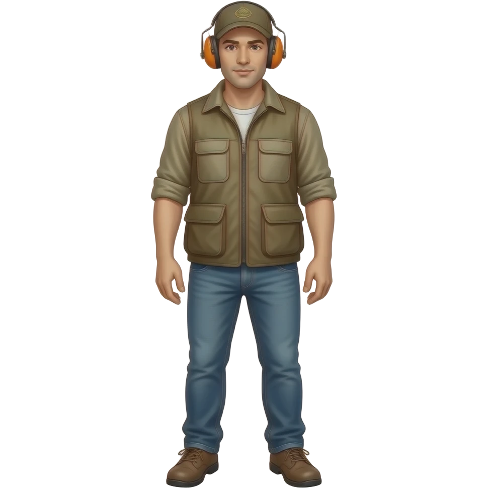 hunting with shooting ear protection emoji