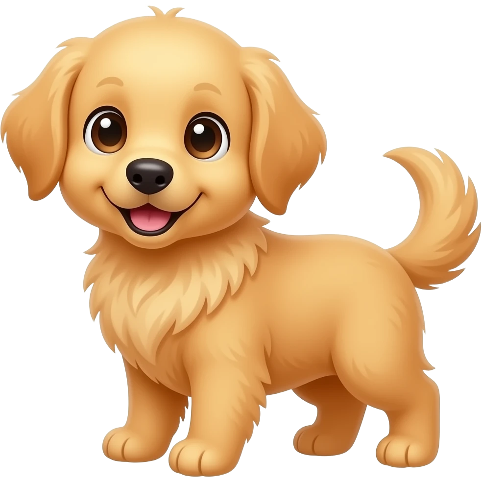 cute 1 year old golden retriever with big cute eyes emoji