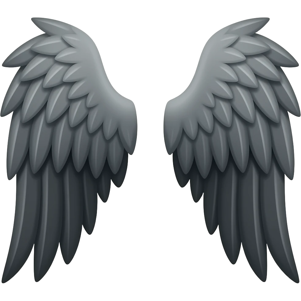 Just the two black wings emoji