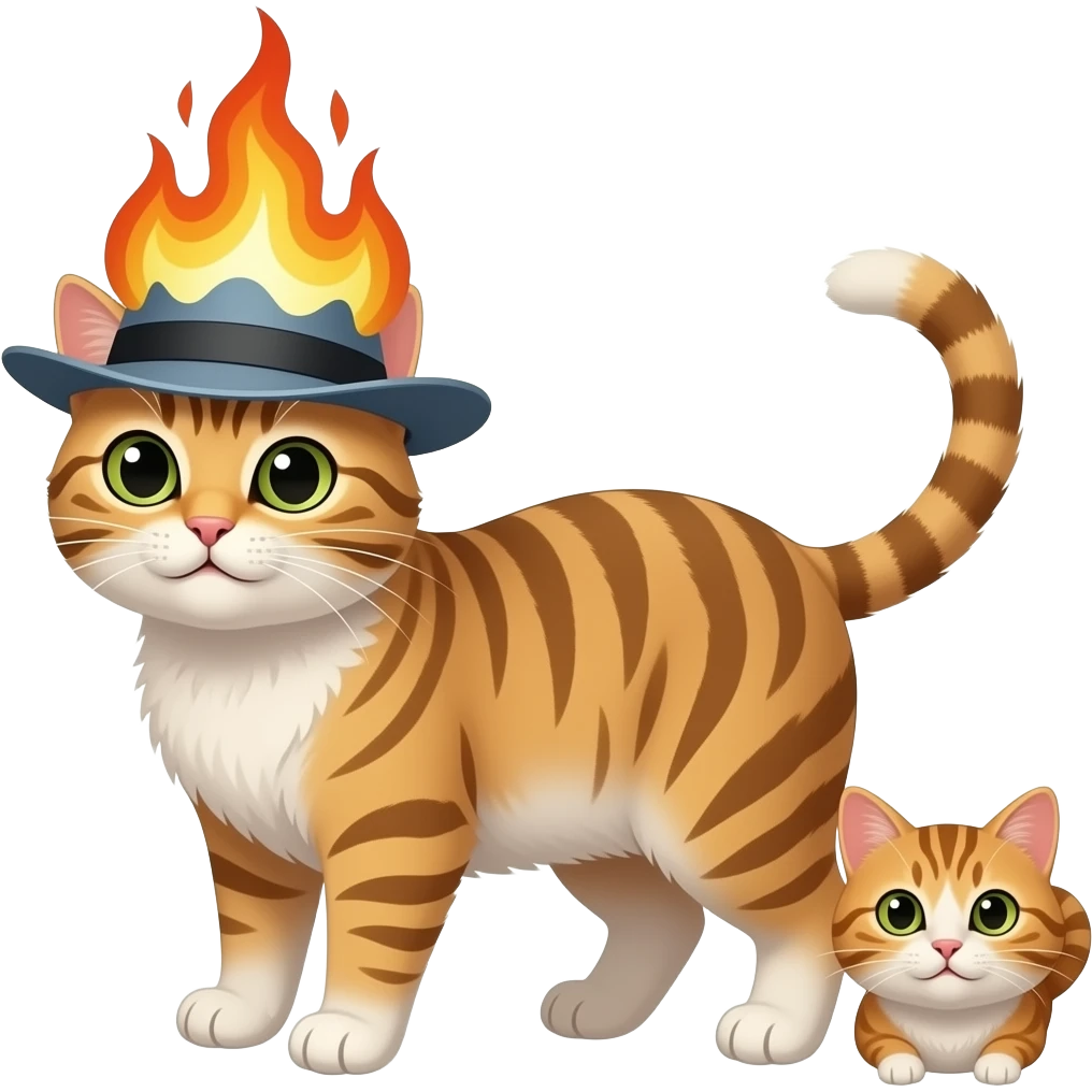 Şapka yakan kedi emoji