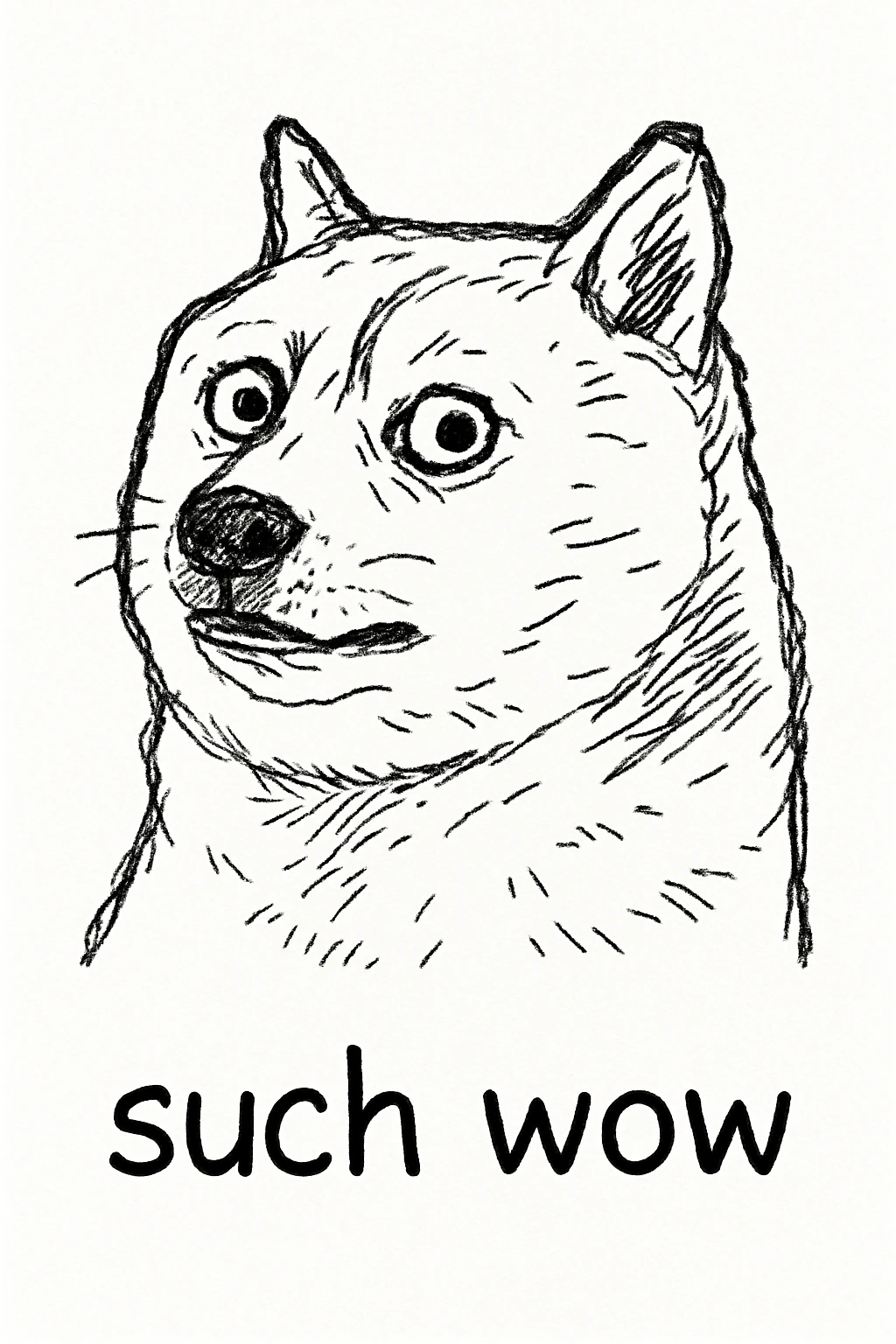 doge dog with a comic sans caption, meme style emoji
