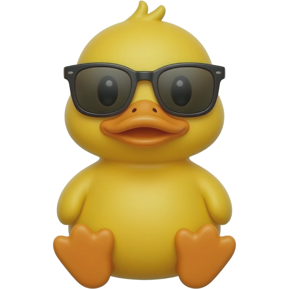 Yellow Duck with sunglasses emoji