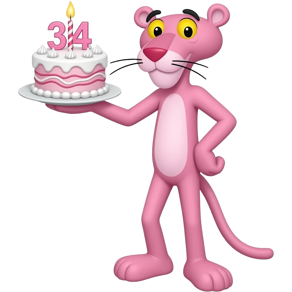 İyi ki doğdun Harun 34 yazan pastayı pembe panter bize fırlatıyor emoji