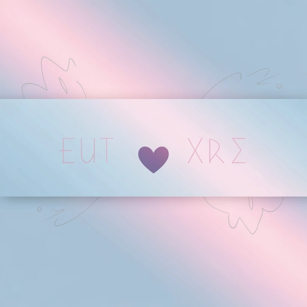 pastel emo banner with a heart accent, cute, expressive, minimal, variation 3 emoji