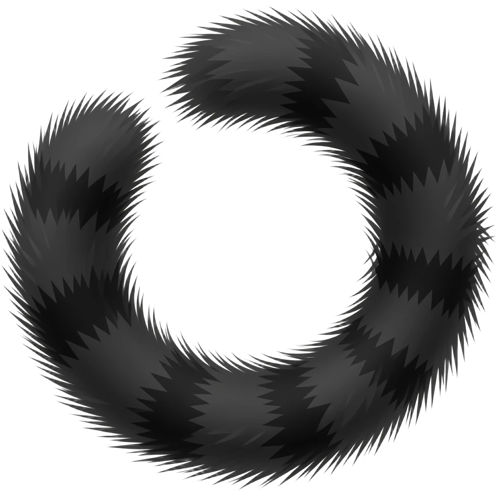 Black cat tail emoji