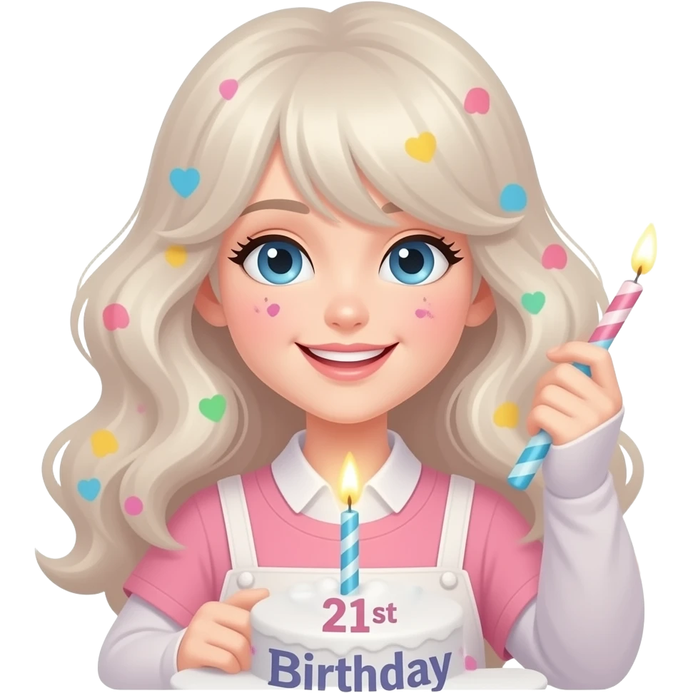 happy 21st birthday Anna poster emoji