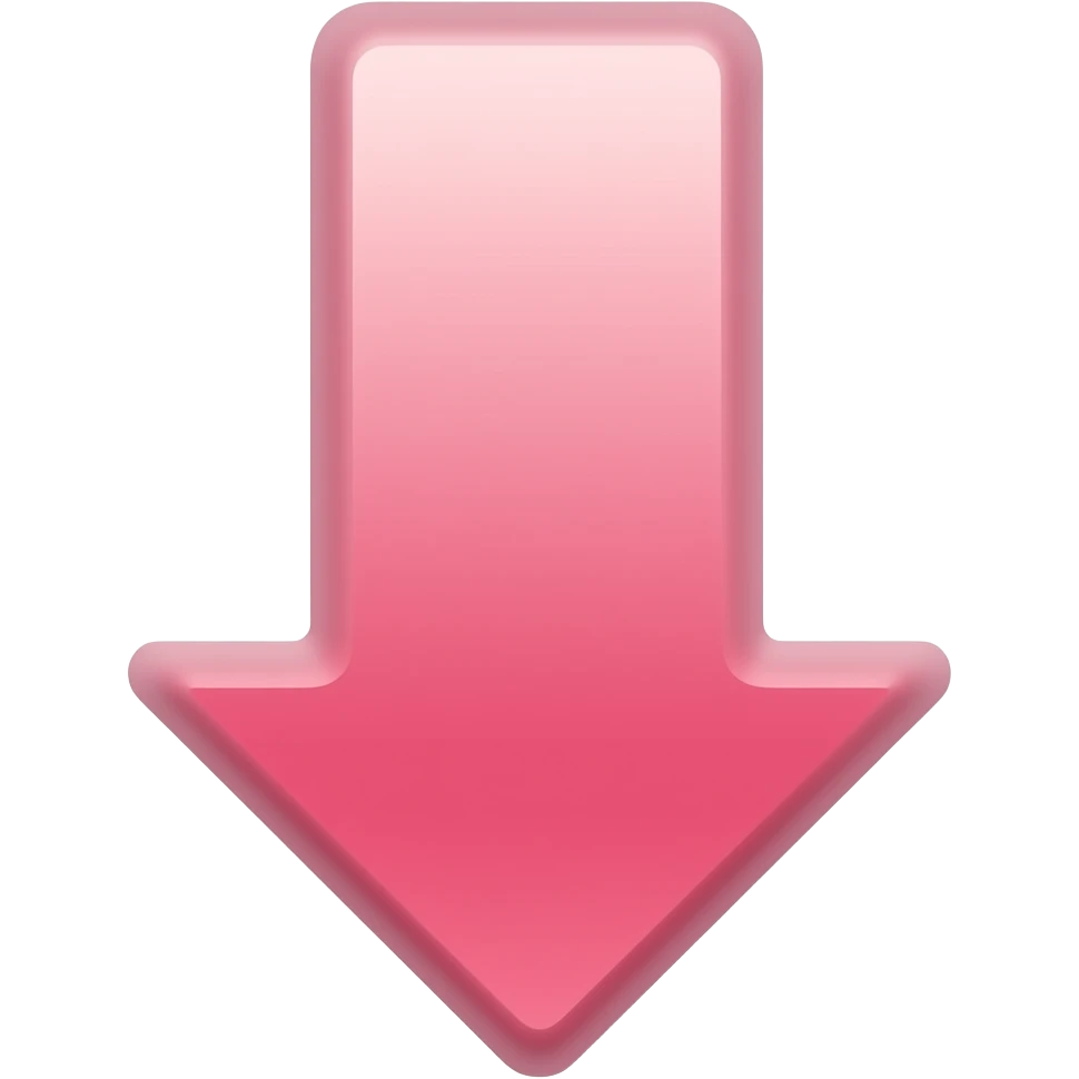 Pink down arrow emoji