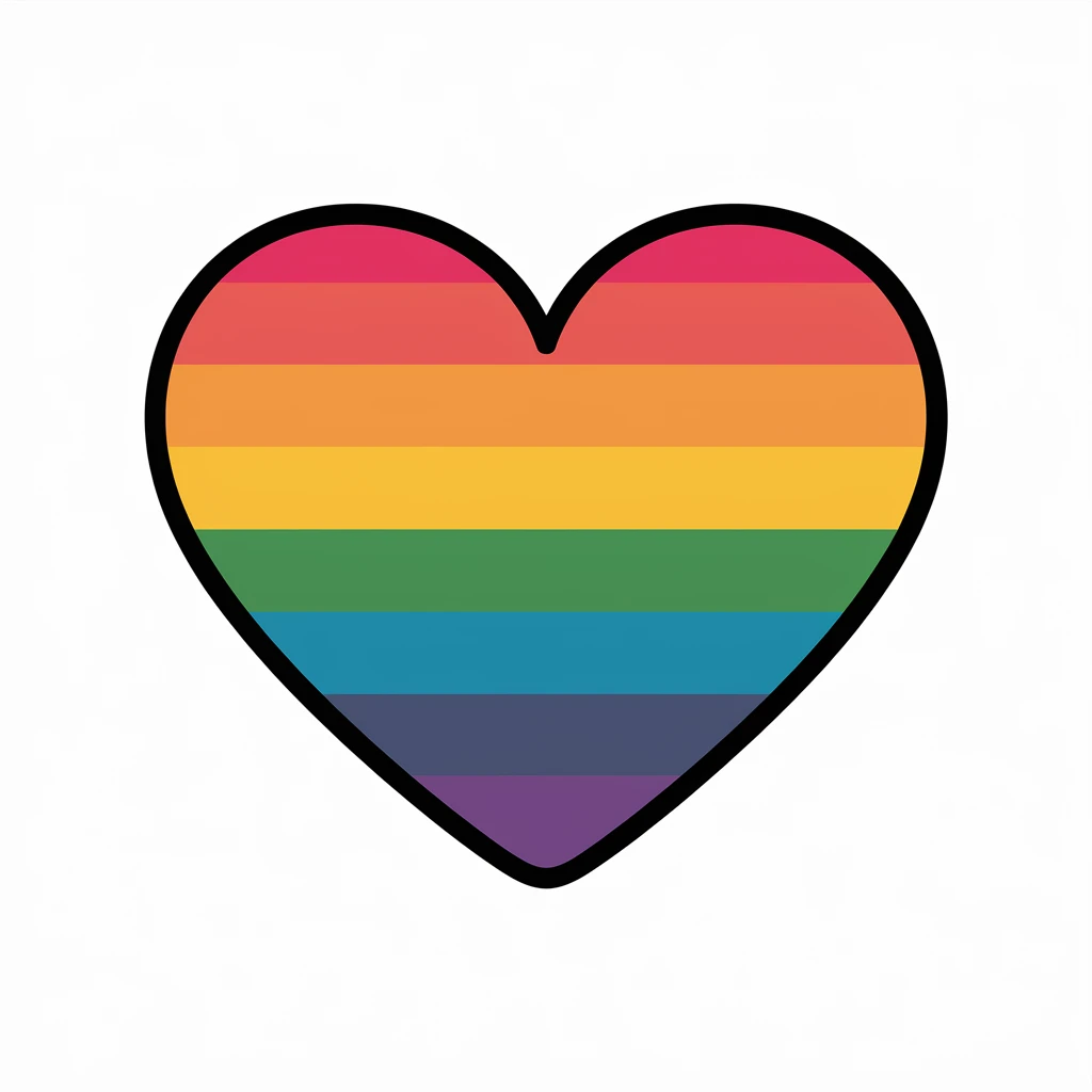 heart with a rainbow gradient emoji