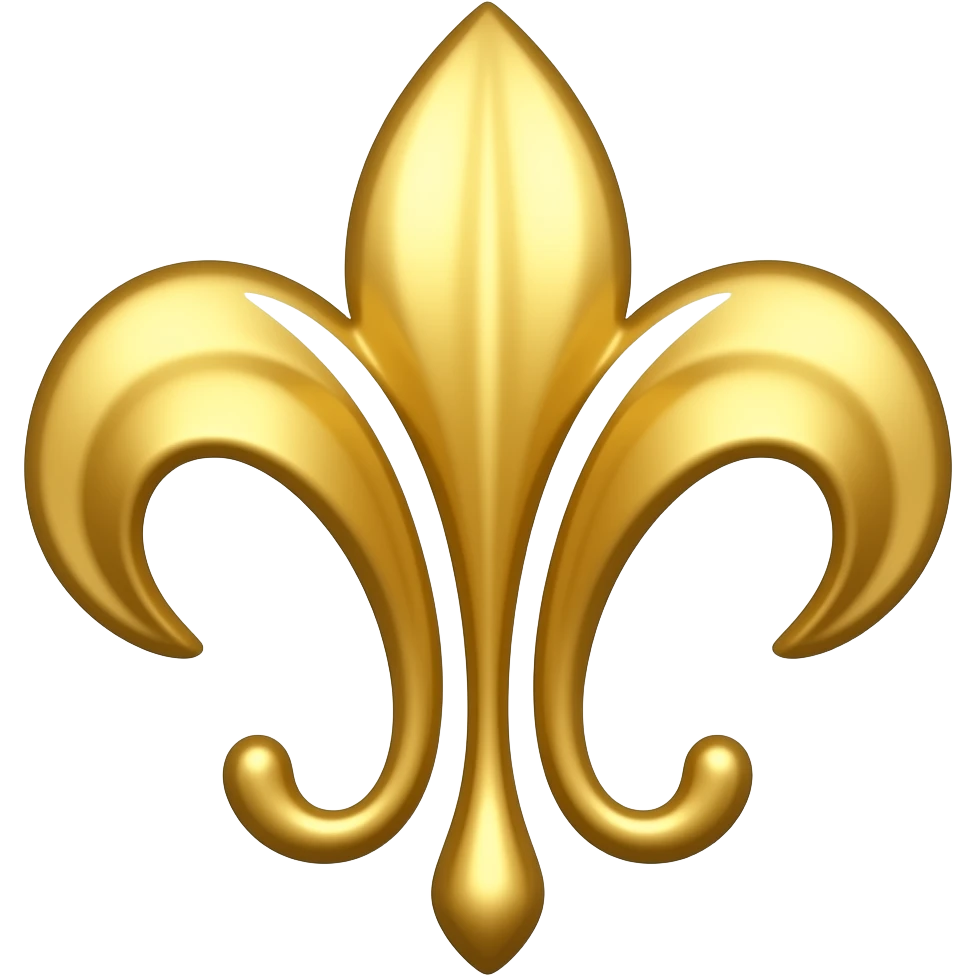 put a big golden bosnian lily symbol in center emoji