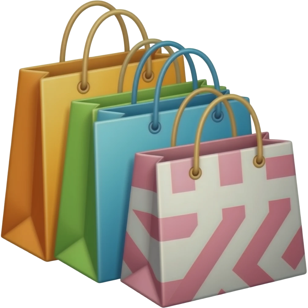 clothes shopping bags emoji