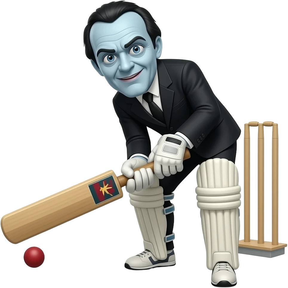 adams family Uncle fester playing cricket emoji