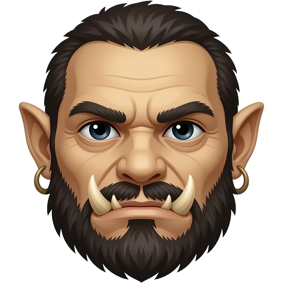 an orc (the D&D monster) head emoji