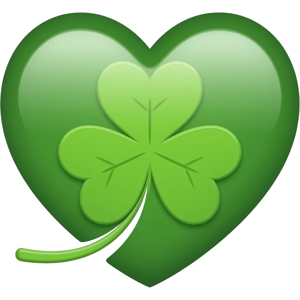 trèfle 4 feuilles coeur emoji