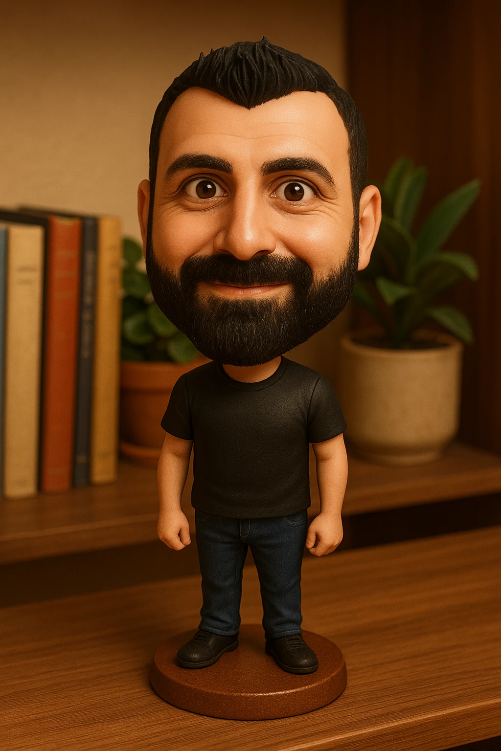 Create a bobblehead with the reference. emoji