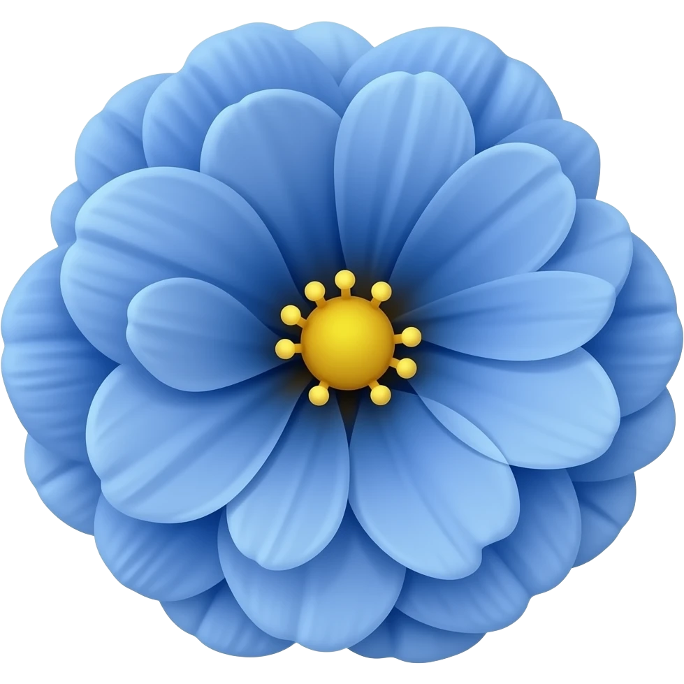 Blaue schöne Blume emoji