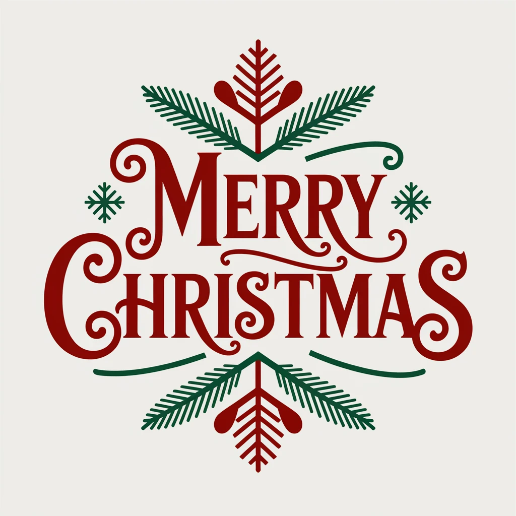 Merry christmas text, remove background emoji