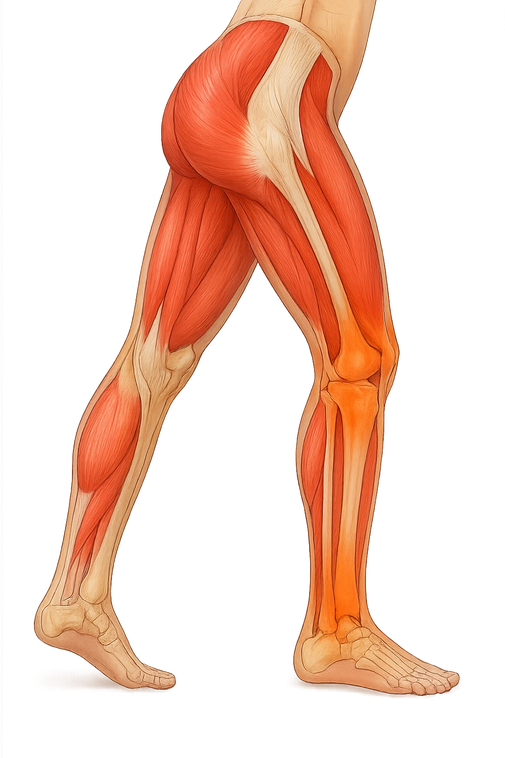 PRENDI SPUNTO DALLA FOTO E FAMMI A LIVELLO ANATOMICO LA GAMBA IN SOVRACCARICO emoji