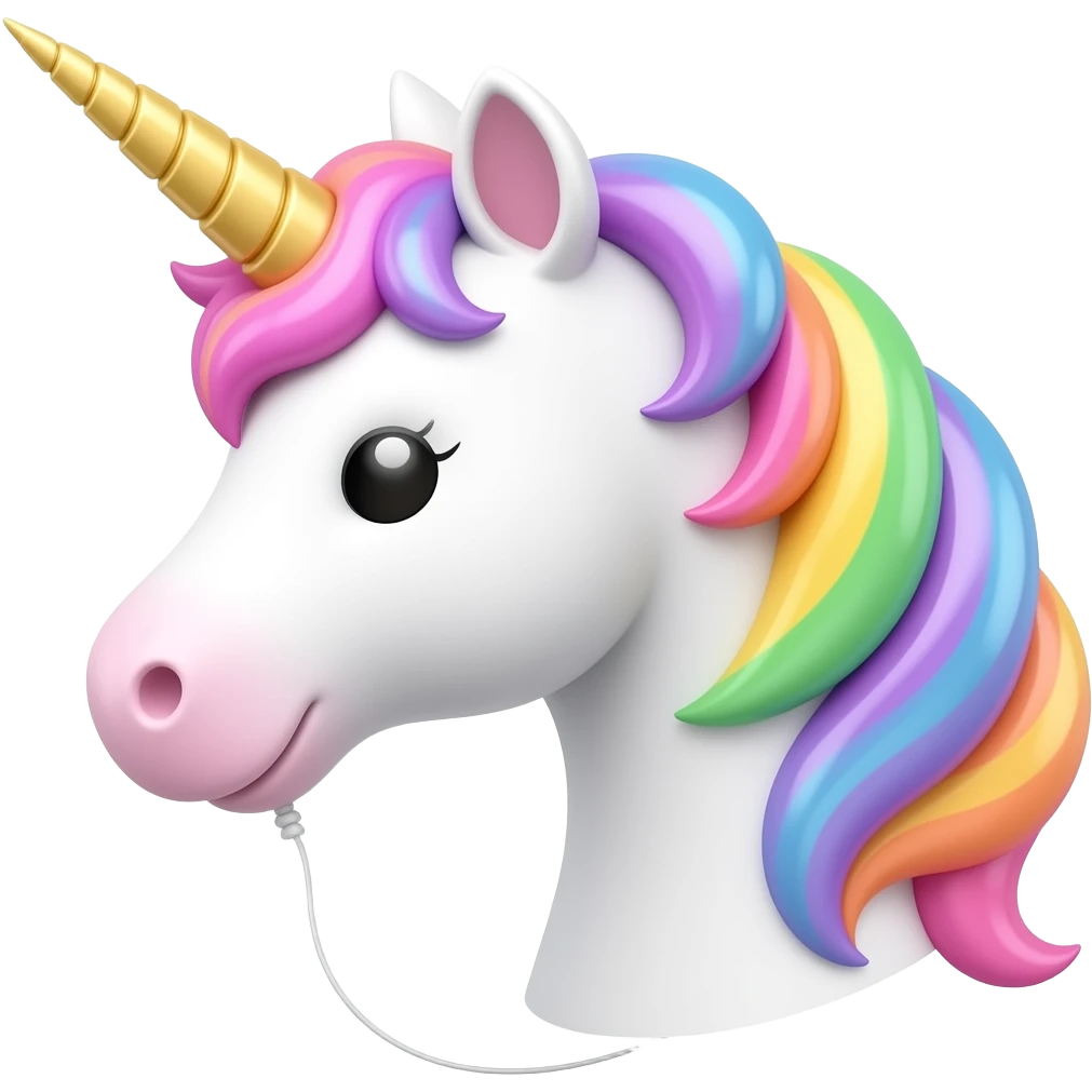unicorn balloon with string going down emoji