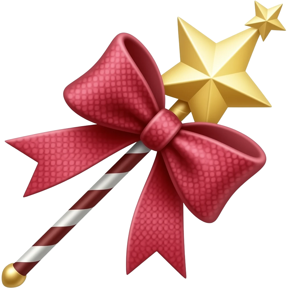 Red velvet ribboned magic wand emoji