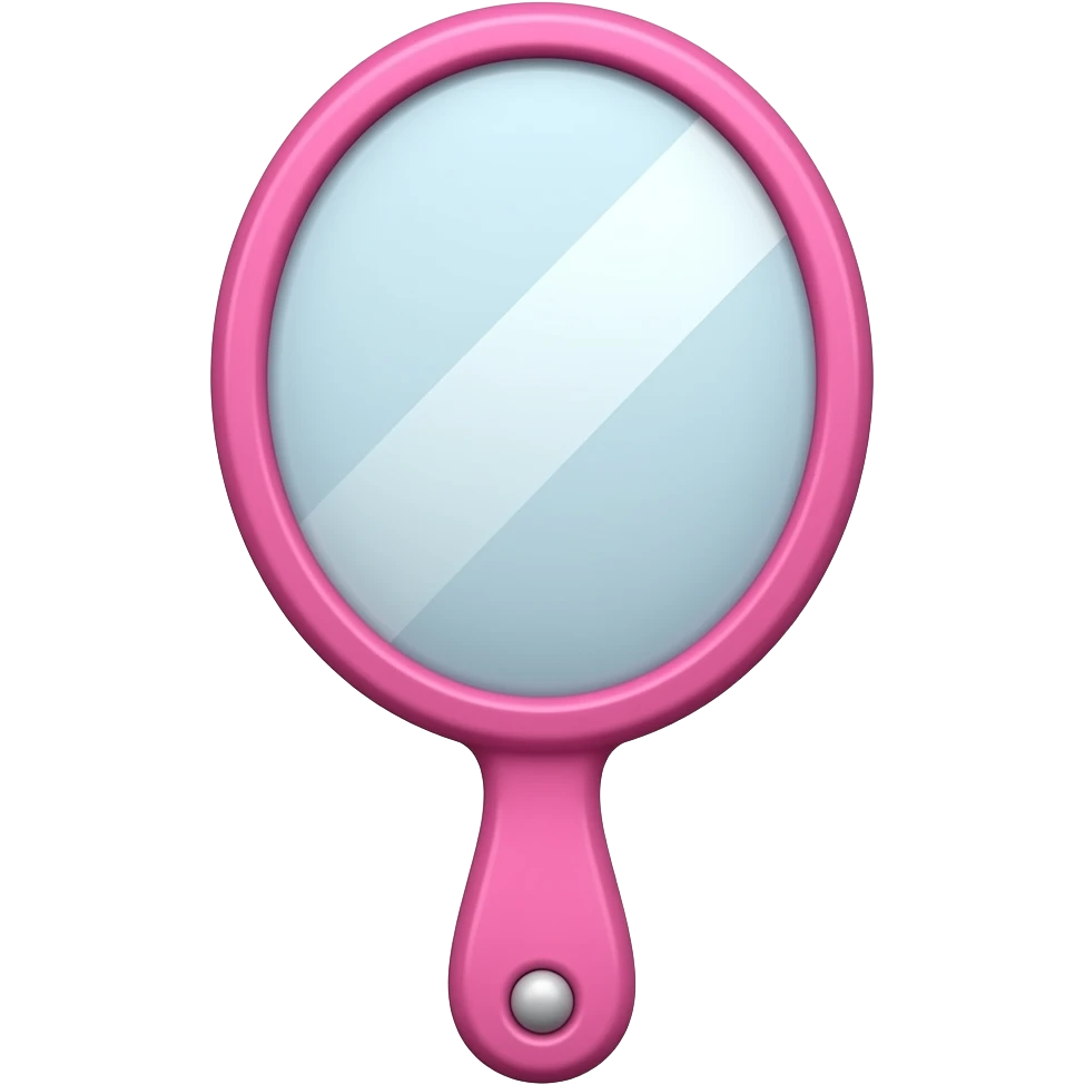 pink hand held mirror cute emoji